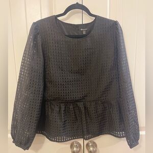 NWOT black long sleeve top